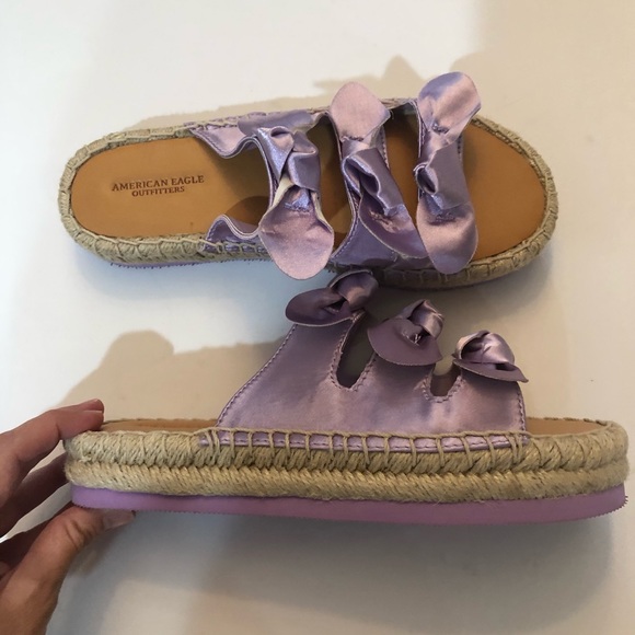 Lavender Bow Sandals - Picture 2 of 4